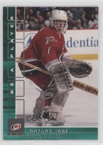 2001-02 ITG Be A Player Memorabilia Emerald /10 Arturs Irbe #34