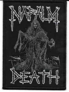 NAPALM DEATH-REAPER-TOPPA TESSUTA-BORDI NERI - Foto 1 di 1