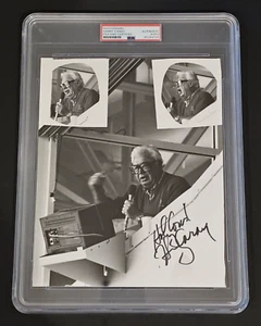 HARRY CARAY Signed 8x10 Photo-CHICAGO CUBS LEGENDARY ANNOUNCER-BROADCASTER-PSA - Picture 1 of 6