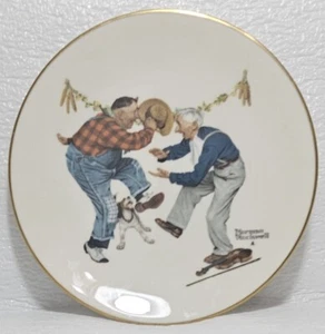Norman Rockwell 4 Seasons Plate Collection Fall "Fancy Footwork" GORHAM 1981 - Bild 1 von 3