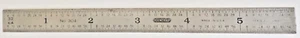 Vintage GENERAL Stainless Steel 6" Pocket Ruler:  Model Number 304 - Picture 1 of 4
