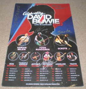 Celebrating David Bowie Concert 2022 SIGNED POSTER Todd Rundgren Adrian Belew - Picture 1 of 4