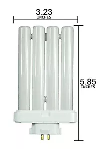 Full Spectrum 27W 4 Pins Quad Tube Fluorescent Daylight Replacement Bulb Lamp - Picture 1 of 8