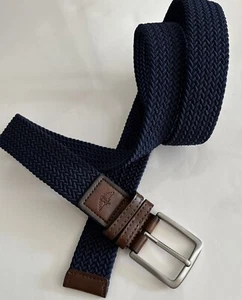 Men’s Dockers Leather Tabbed Woven Nylon Stretch Belt 38-40 large - Picture 1 of 6