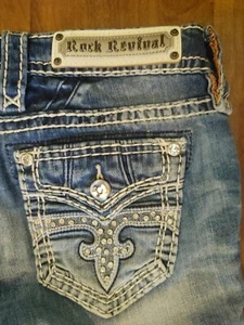 NWT Ladies Rock Revival Skinny Jeans Size 27x31 - Picture 1 of 7