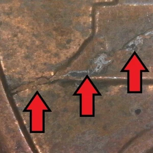 1986-P Philadelphia Lincoln Memorial Penny/Cent Stempelrissfehler/Verschiedene Umläufe - Bild 1 von 3