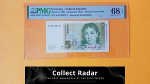 Germany 5 mark 1991 Superb Gem Unc PMG 68 - Picture 1 of 3