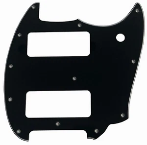 Parti chitarra battipenna nero 3 strati per chitarra Fender OffSet Series Mustang P90 - Foto 1 di 5
