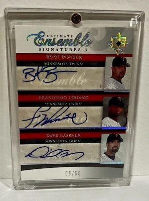 2006 UD Ultimate Ensemble Signatures 3 #UES3-GLK Bonser Liriano Gassner RC/Auto - Image 1 of 2