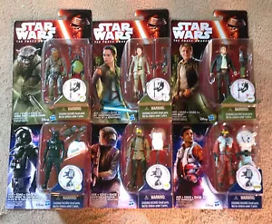 Star Wars The Force Awakens Set 6 3.75" Figures Jungle Space Wave 4 2016 HAN REY - Picture 1 of 2