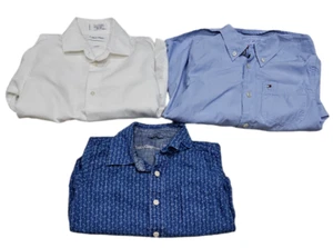 Camicie Tommy Hilfiger Calvin Klein Gap ragazzo 5 bottoni davanti manica lunga lotto di 3 - Foto 1 di 4