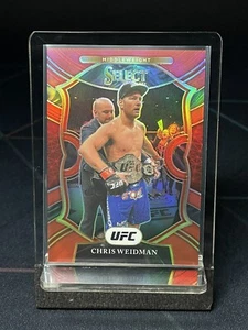 CHRIS WEIDMAN /99 2021 Panini UFC Select Red Prizm Concourse Level - Bild 1 von 2