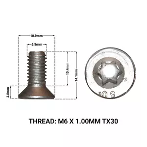 2X FRONT BRAKE DISC RETAINING SCREWS FITS: CITROEN C4 MK2 MK3 2011- DRS1671G - Picture 1 of 1