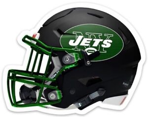 New York Jets Football Helmet w/ logo type Die-Cut MAGNET