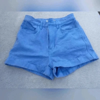 NWOT American Apparel High Waist Shorts, Size 27, color periwinkle (cornflower) - Image 1 of 4
