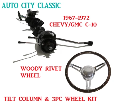 Columna de dirección automática 1967-1972 C-10 Chevrolet GMC camioneta pickup y kit de ruedas Foto 1 de 4