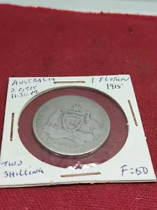 Un florín, 2 chelines 1915, moneda de plata, Australia, 119 - Imagen 1 de 12