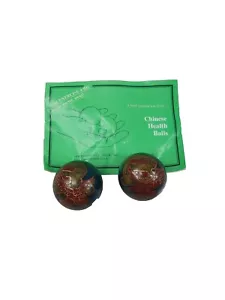 1.4" Marble Green Baoding Balls Chinese Health Exercise Massage B.C. on BALLS - Picture 1 of 4