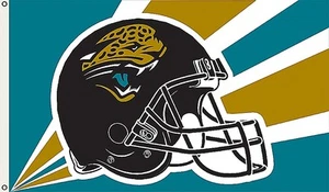 Jacksonville Jaguars Huge 3'x5' NFL Licensed Helmet Flag / Banner -Free Shipping - Picture 1 of 1