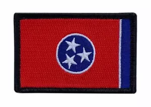 Tennessee State Flag Tactical Hook Fastener Patch (3.0 X 2.0 TN6) - Picture 1 of 1