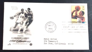 MEN'S BASKETBALL 1996 OLYMPIC GAMES ARTCRAFT PCS CACHET FDC - Picture 1 of 1