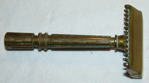 Gema de afeitar de bronce gema de colección seguridad micromática de un solo borde - Imagen 1 de 7