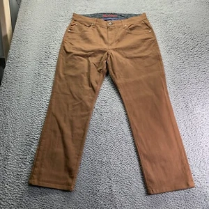 Robert Graham Chino Pants Mens 36x30 Brown Cotton Stretch Classic Yates Fit - Picture 1 of 11