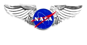 NASA Jr Pilot-Astronaut Kiddie Wings-Plastic stick-on, Mint in Package - Picture 1 of 2