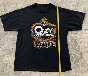 Vintage Official Ozzy Osbourne Rob Zombie 2007 Tour Shirt XL Delta Double Sided - Bild 1 von 6