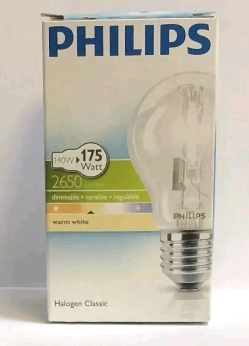 Lampada alogena EcoClassic Goccia E27 140w 230v Philips Ec140cl