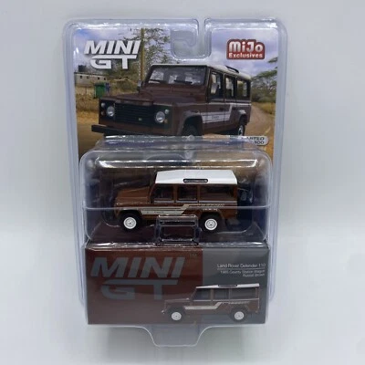 MiniGT 1985 Land Rover Defender 110 County Station Wagon 1:64 Scale Car - Image 1 of 4