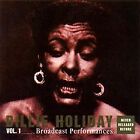 Broadcast Performances Vol.1 De Billie Holiday | Cd | État Bon
