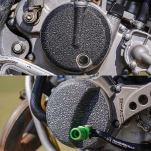 Black Engine Guards 2000-2025 Kawasaki KX65 Cover Grip Tape Clutch KX 65 - Picture 1 of 4