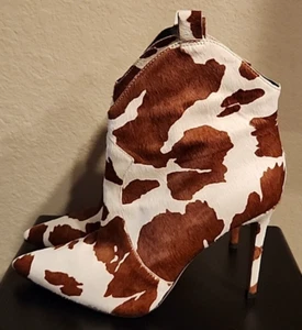 Jessica Simpson Womens Pixille2 Cow Hair Upper Pointed Toe Ankle Boots Size 9.5M - Picture 1 of 10