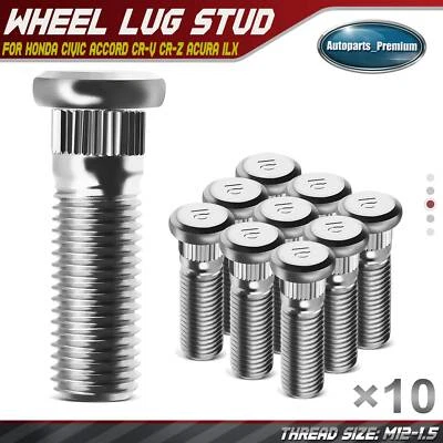 10x Tacos de rueda M12-1.50 para Honda Civic 1980-2021 Accord CR-V CR-Z Acura ILX Foto 1 de 4