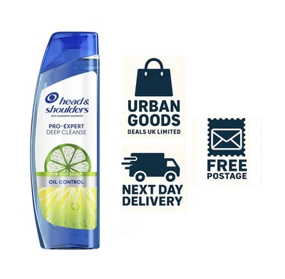 UK BRANDED Head & Shoulders Deep Cleanse Oil Control Anti-Dandruff Shampoo - With Citrus...