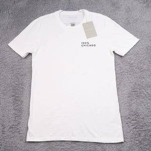 Everlane T-Shirt Herren Größe Small 100 % Chicago Baumwolle weiß Made in USA neu mit Etikett - Bild 1 von 9