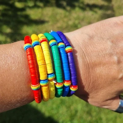 elastisches Pride-Armband in verschieden Farben oder als Set mit allen 6 Farben - Bild 1 von 4