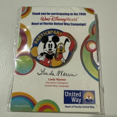 UNITED WAY PIN -CREATED SPECIALLY FOR DISNEY WORLD CAST MEMBERS 2008 PARTICIPANT - Image 1 of 2