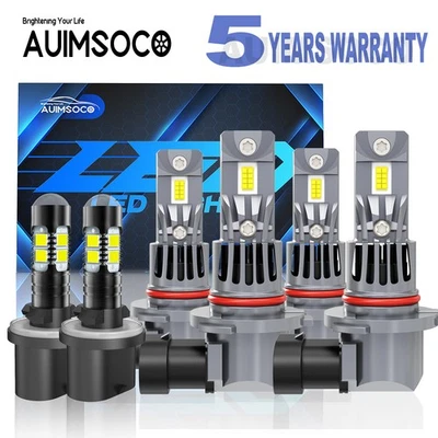 For Pontiac Grand Am GT SE Coupe / Sedan 1992-1998 LED Headlight Fog Light Bulbs - Image 1 of 4