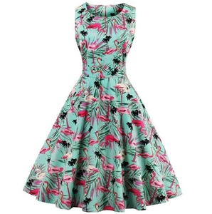 Ladies Plus Size 1950s 60s Vintage Summer Rockabilly Cocktail Party Swing Dress - Picture 1 of 8
