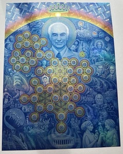 Albert Hofmann Holographic New Eleusis LSD Acid SOLD OUT print SIGNED Alex Grey - Picture 1 of 9