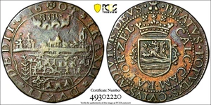 1604 Neth-Zeeland Token Dugn-3579 Capture of Sluis Cu BN PCGS VF Details - Picture 1 of 3
