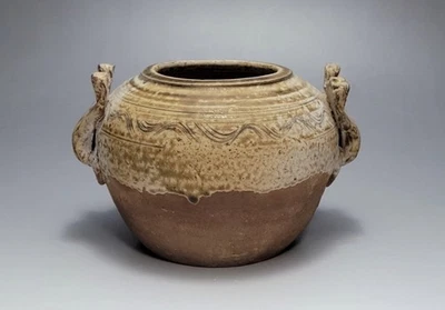 HAN DYNASTY (206 BC-AD 220),CHINESE PROTO-PORCELAIN POTTERY JARS ANTIQUE Chinese - Image 1 of 4