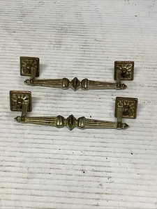 Henry Link Bali Hai Hardware 5" Center - Original 1970s Vintage Drawer Pull - Bild 1 von 9