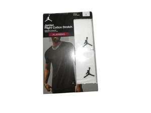 Jordan Flight Mens Cotton Stretch Undershirts 2 Pack White Crew Neck S Medium - Picture 1 of 3