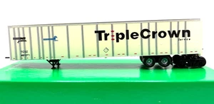 HO BOWSER 55503 ROADRAILER PLATE TRAILER TRIPLE CROWN LARGE LOGO CR / NS 461071 - Picture 1 of 2