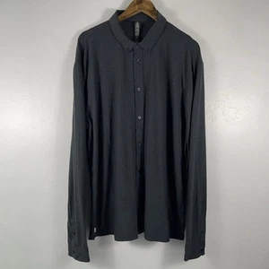 Vuori Long Sleeve Button Down Shirt Mens 2XL Heather Gray Soft Stretch Preppy - Picture 1 of 9