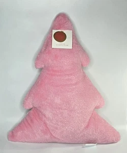 Cuscino albero di Natale peluche pelliccia sintetica glitter rosa 26"H Cynthia Rowley Lg raro - Foto 1 di 8