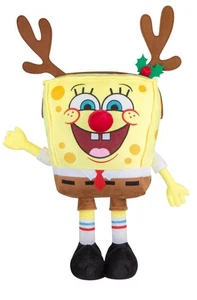 Bob Esponja 2022 Pantalones Cuadrados Free Standing Rudolph Reno Peluche Navidad 16" - Imagen 1 de 6
